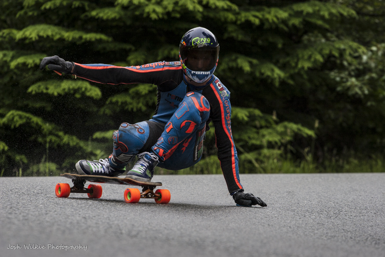 Canadian Patrick Switzer Wins Arbor Downhill On Wet Course - Whistler Longboard Festival Mega Gallery