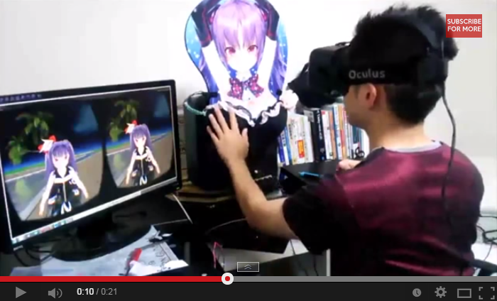 'Boobie Squeezing Simulator' folle/lol utilisation de l'Oculus Rift [Video]
