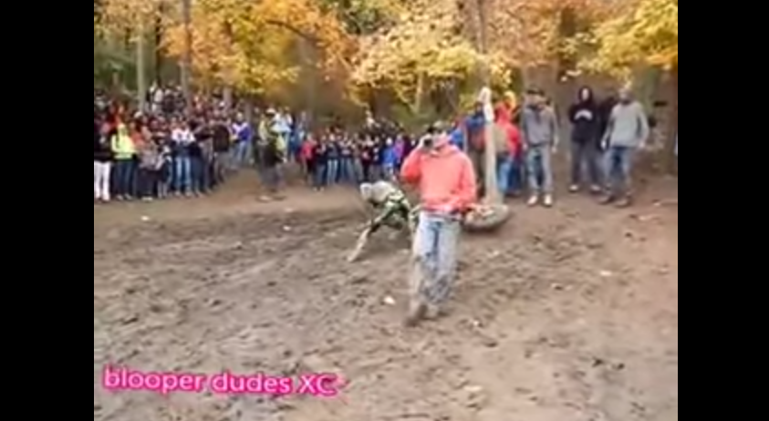 This Man Casually avoids a Motocross Crash while Talking on the Phone #crazyreflexes
