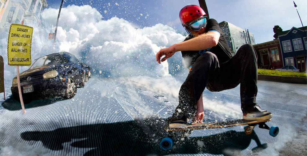 Le Freeboard, du snowboard de rue pour ceux qui sont tannés d'attendre le retour de l'hiver!